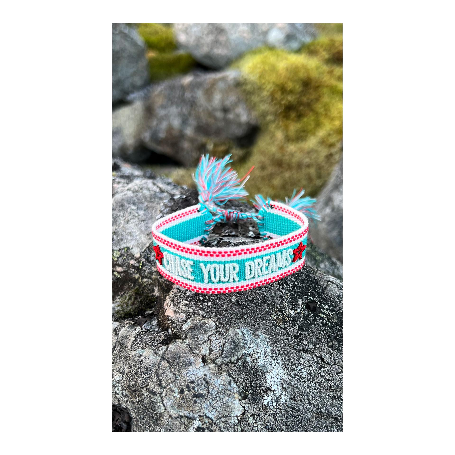 Bracelet en tissu "Chase Your Dreams
