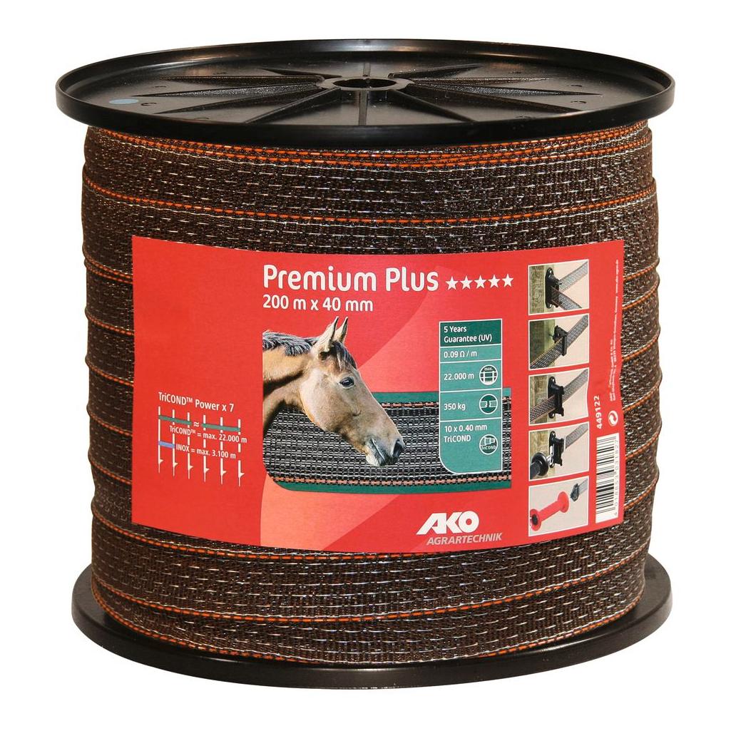 Ruban de clôture pour pâturage Premium Plus