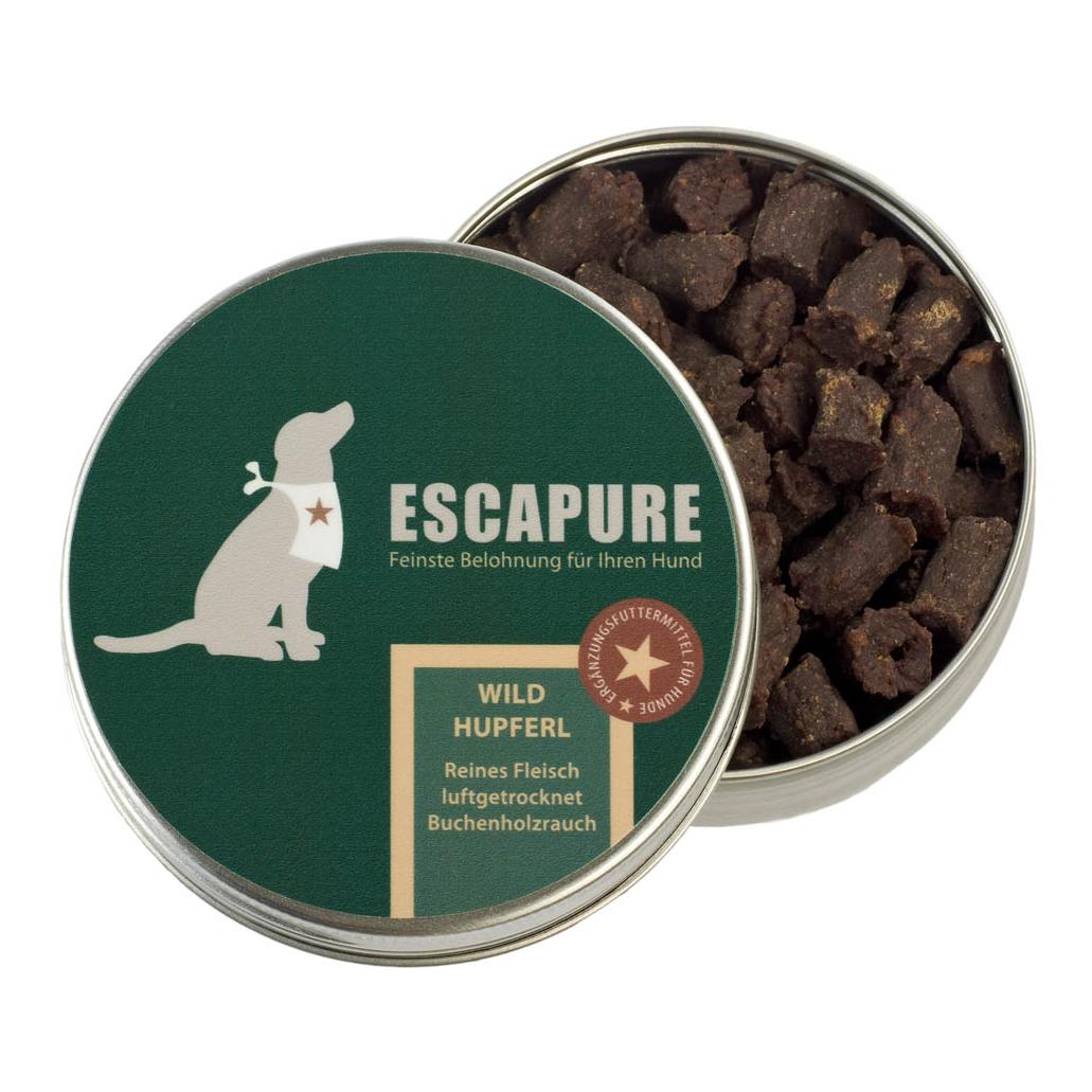 ESCAPURE Hupferldose Hundesnacks mit Wild 50 g - Natur -