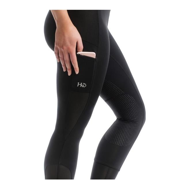 Reitleggings Silicon Damen - schwarz Reitleggings Silicon Damen - schwarz