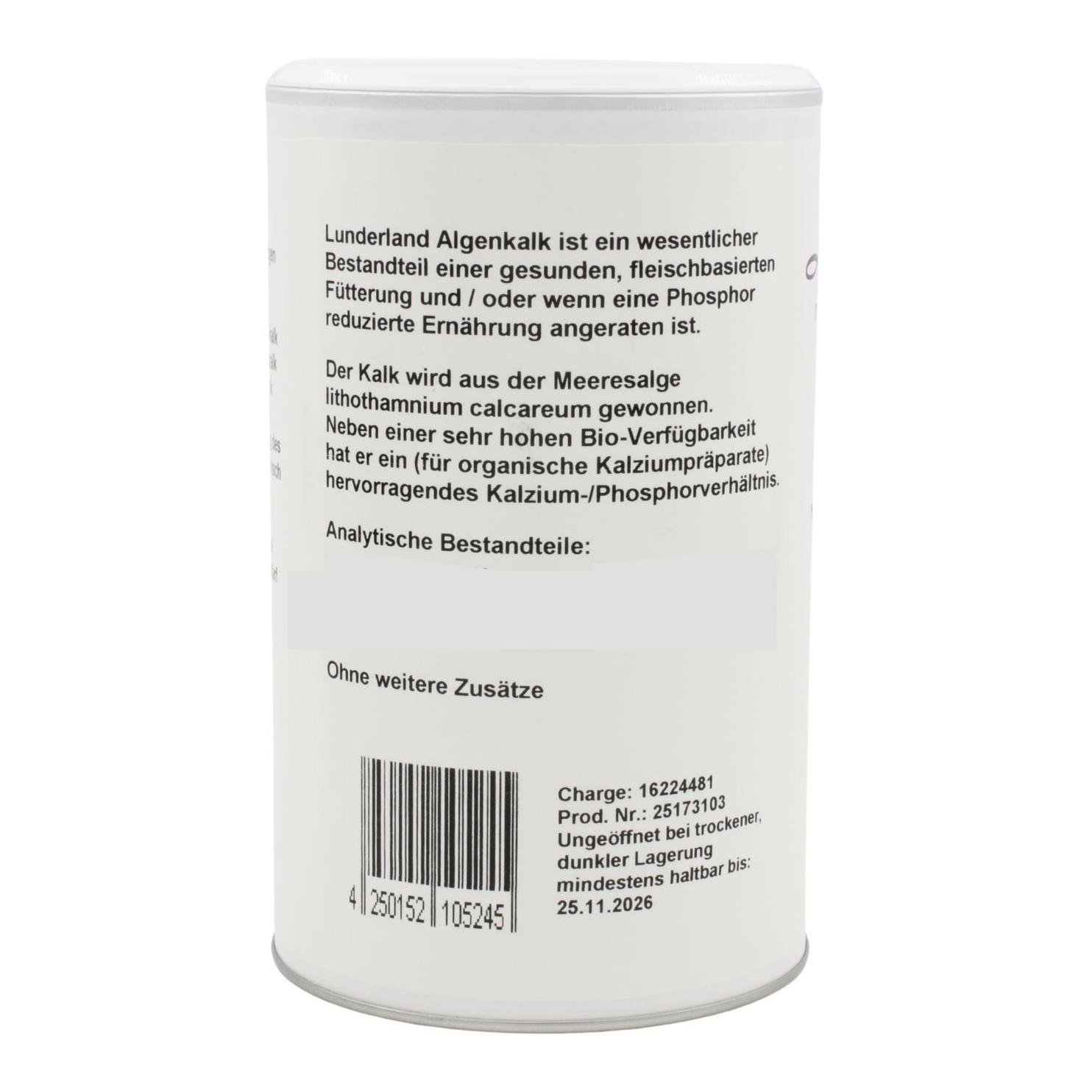 Lunderland Algenkalk - Einzelfuttermittel für Hunde und Katzen