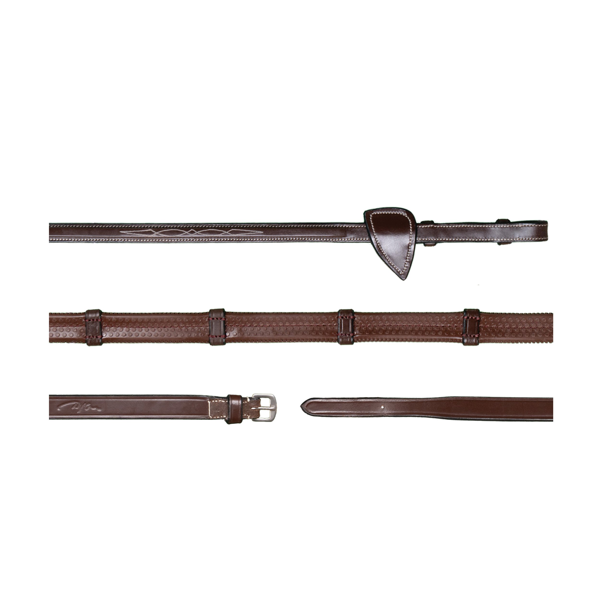 1/2" (13 mm) Gummizügel mit 7 Lederstegen