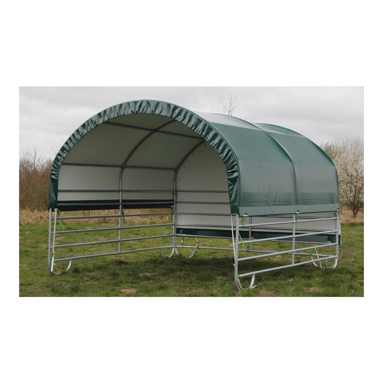 Mur pignon PVC avec système de sangles pour abri mobile