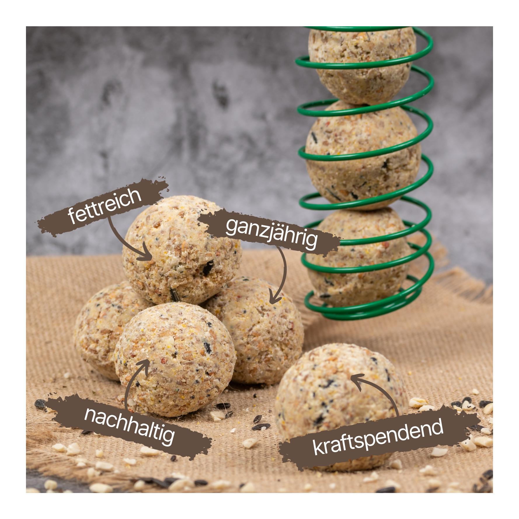 Meisenknödel aus der ALB-MÜHLE ohne Netz Vollkorn & Nuss + 2 Spender Meisenknödel aus der ALB-MÜHLE ohne Netz Vollkorn & Nuss + 2 Spender