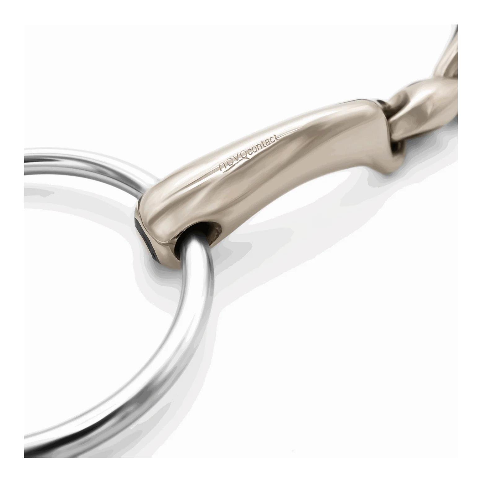 Sprenger Mors de filet à eau double brisure Novocontact 14mm / anneau 70mm