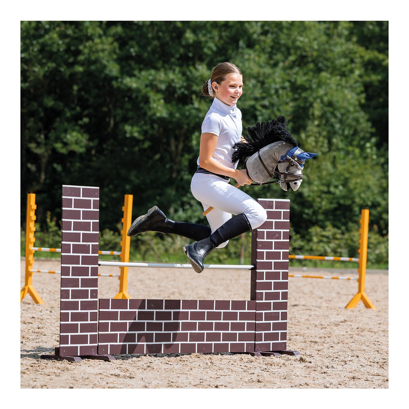 QHP Cheval à bascule de luxe avec bride cousue