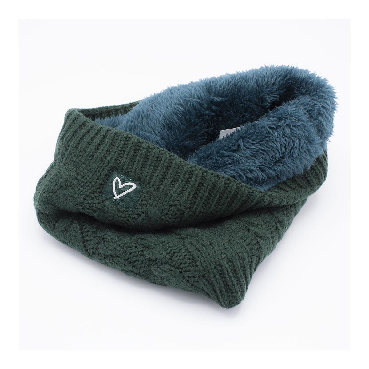 Loop tricoté avec motif de nœuds