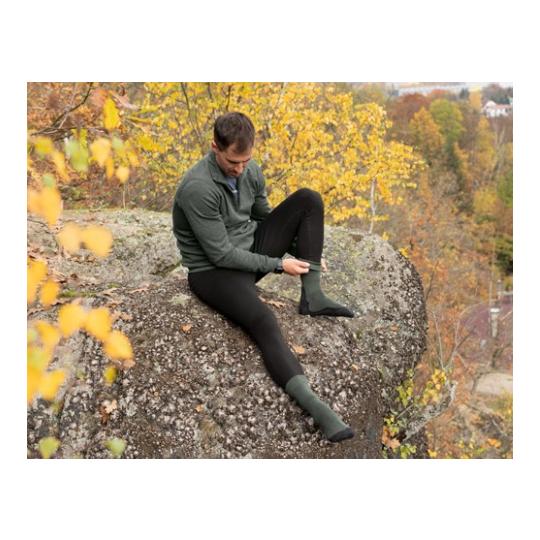 Chaussettes de trekking en mérinos WHI - vert/gris Chaussettes de trekking en mérinos WHI - vert/gris