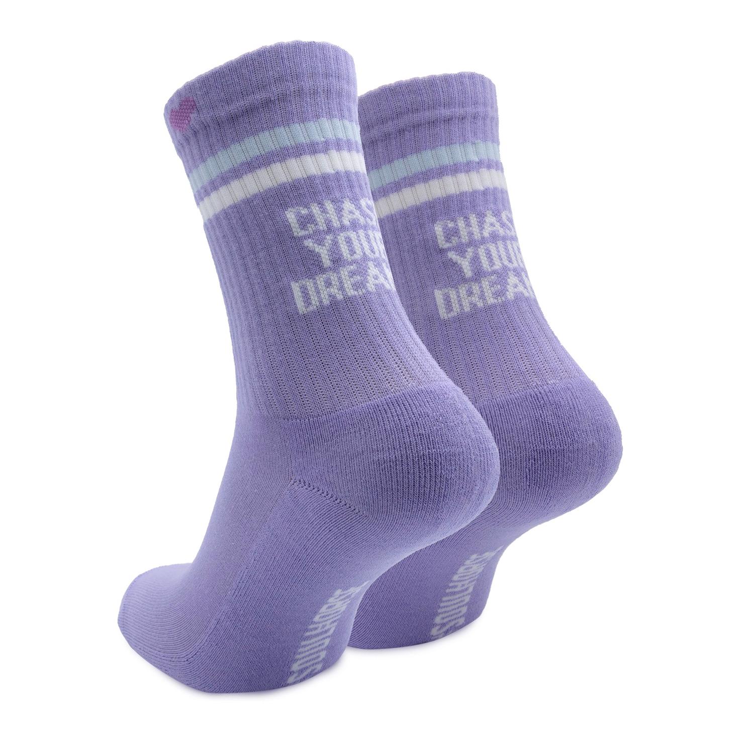 Soulhorse Tennissocken "Chase your Dreams" - Pastell Lavender -