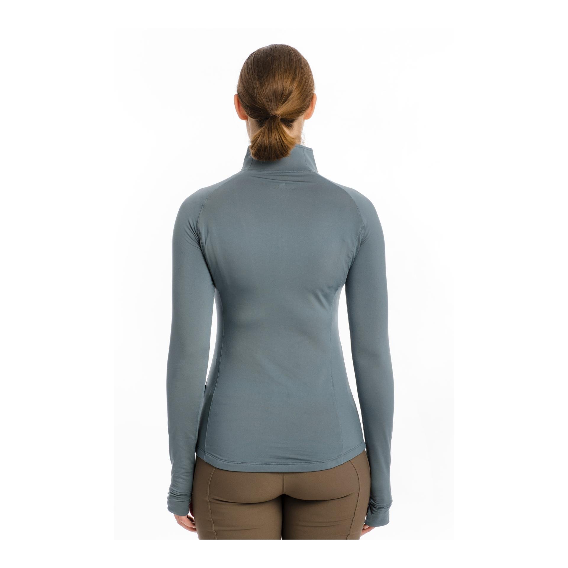 Langarmshirt Thea Tech Quarter Zip Fleece Damen - grau Langarmshirt Thea Tech Quarter Zip Fleece Damen - grau