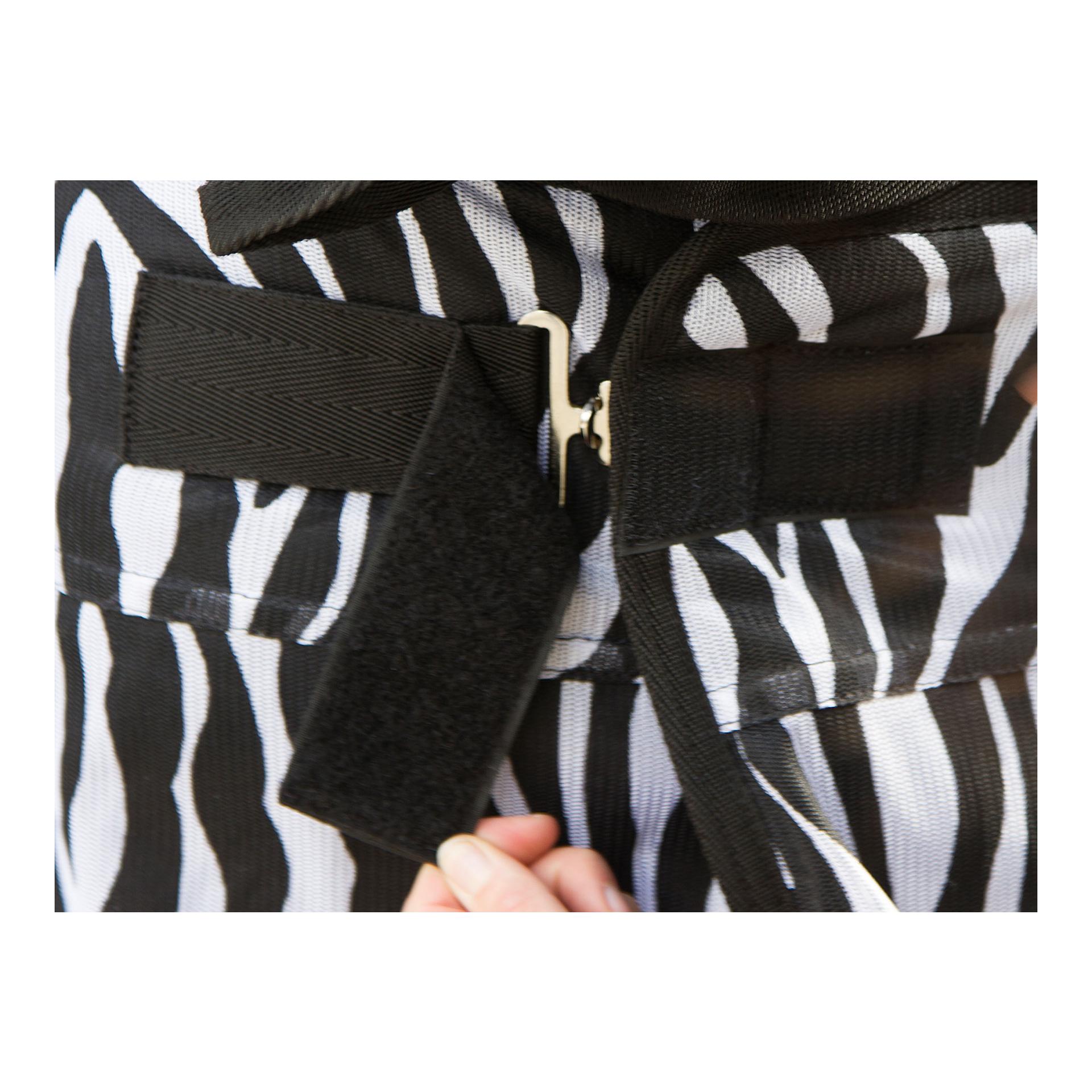 Couverture anti-mouche RugBe Zèbre inclu. partie cervicale - noir/blanc