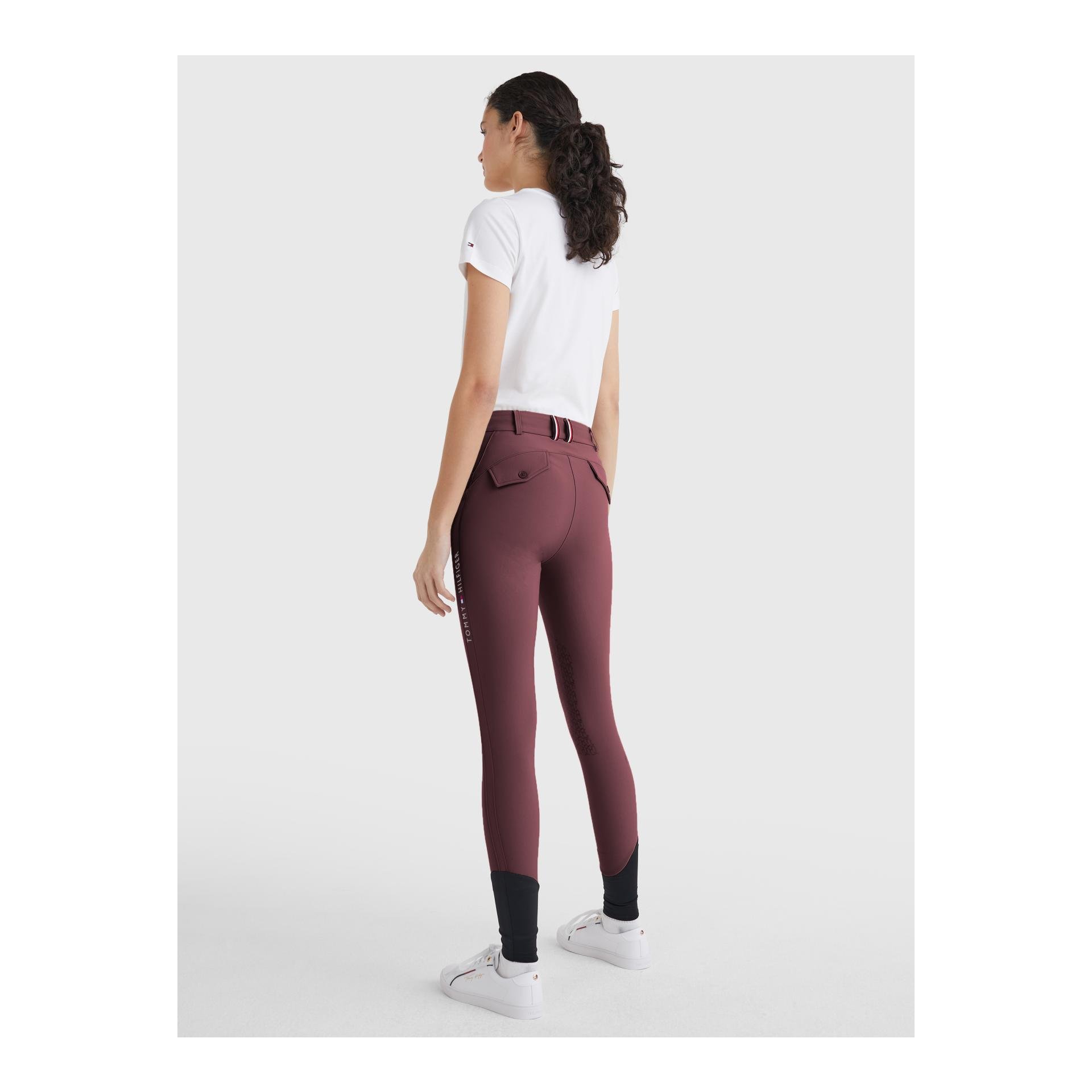Reithose Classic Style Damen Kniebesatz - deep burgundy