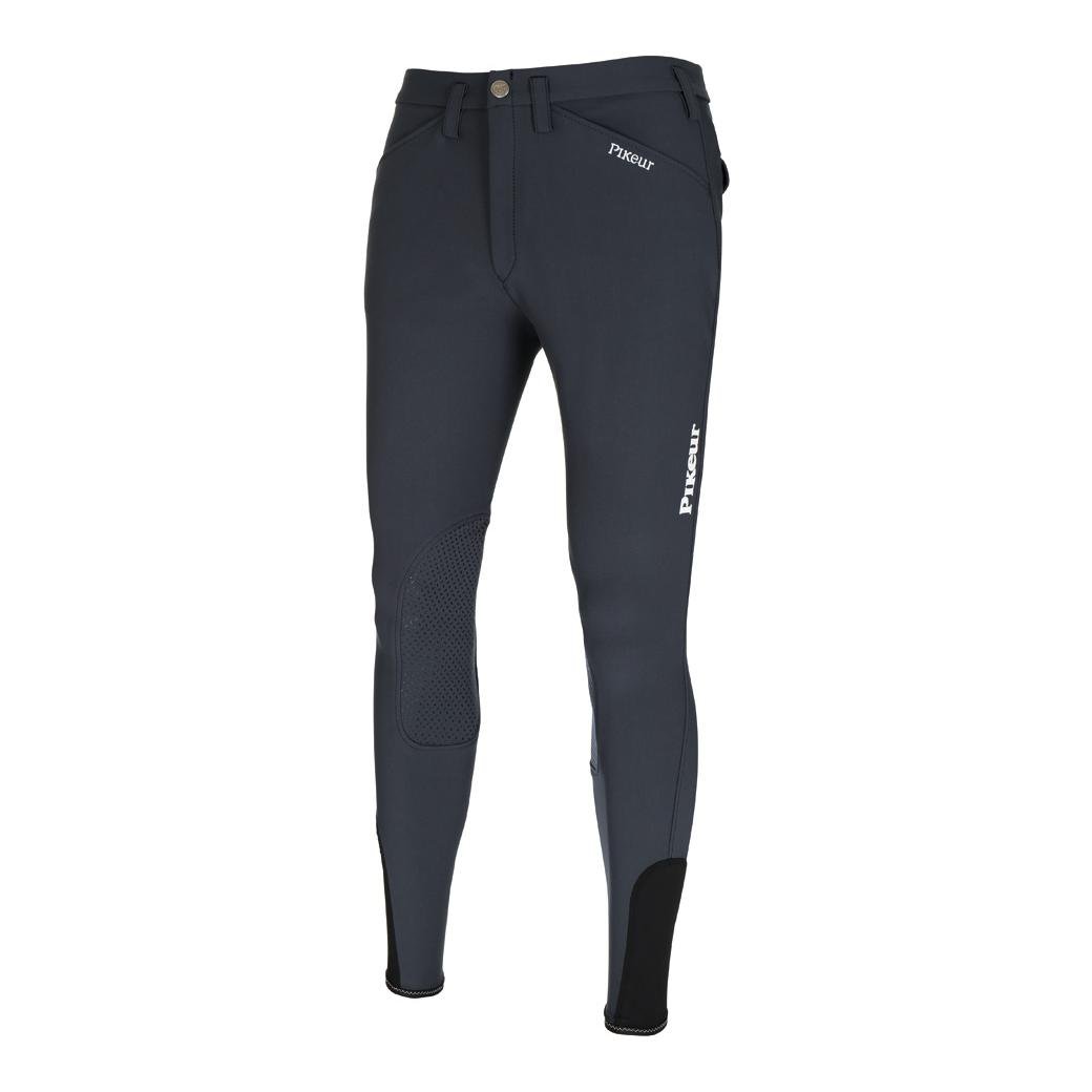 Reithose Rodrigo Grip II Kniebesatz Herren - dunkelgrau