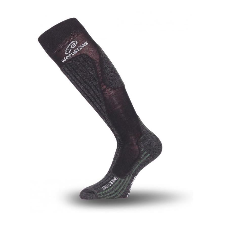 Chaussettes d’hiver hautes unisexe SWH 905 en laine Mérino, noir