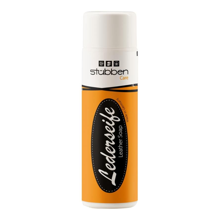 Lederseife Stübben Flasche - 250 ml - Orange/Weiss -
