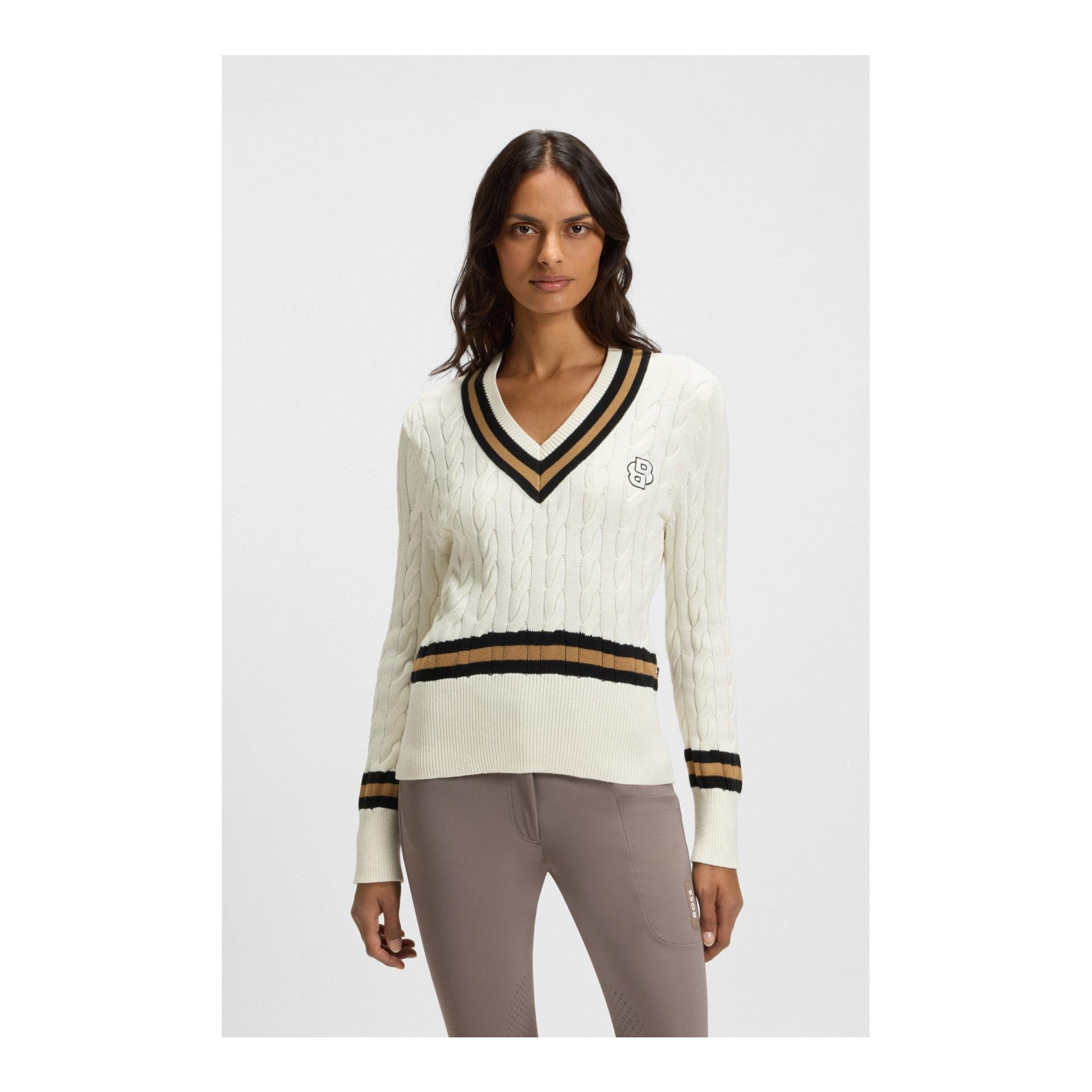 BOSS Equestrian Paula Strick Jumper Cable Femmes