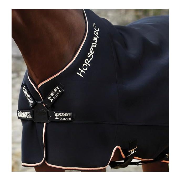 Couverture séchante Rambo Airmax Cooler avec fermeture de poitrail par système de disque – noire