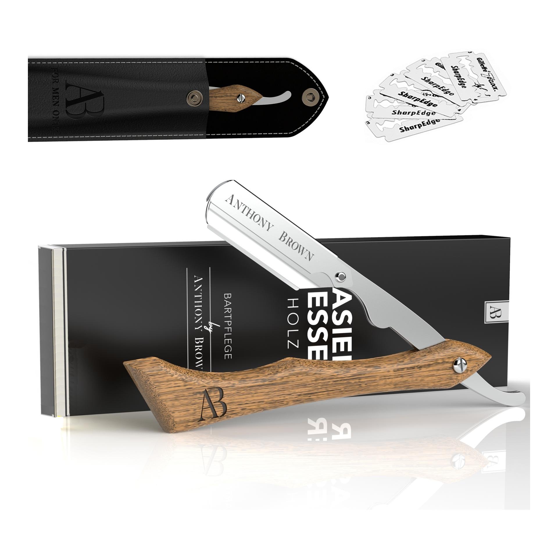 Anthony Brown Rasiermesser Holz - Silber -  Grösse: One Size, Farbe: Silber