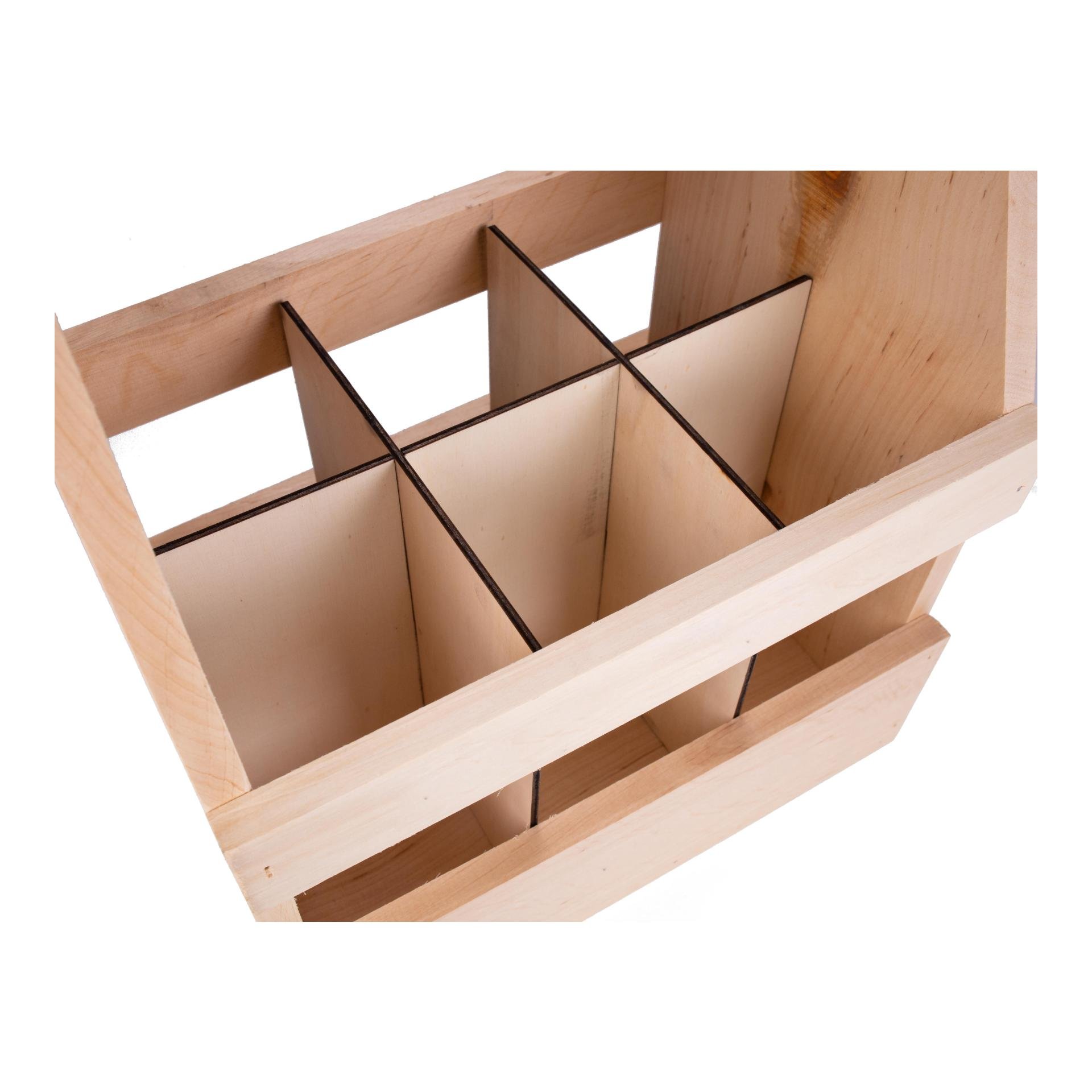 Flaschenträger aus Holz mit Flaschenöffner Flaschenträger aus Holz mit Flaschenöffner