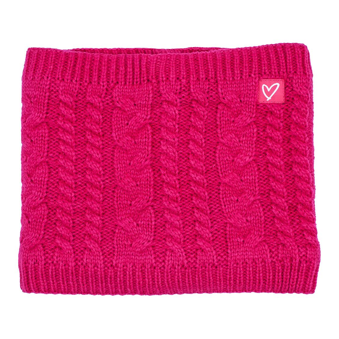 Loop tricoté avec motif de nœuds