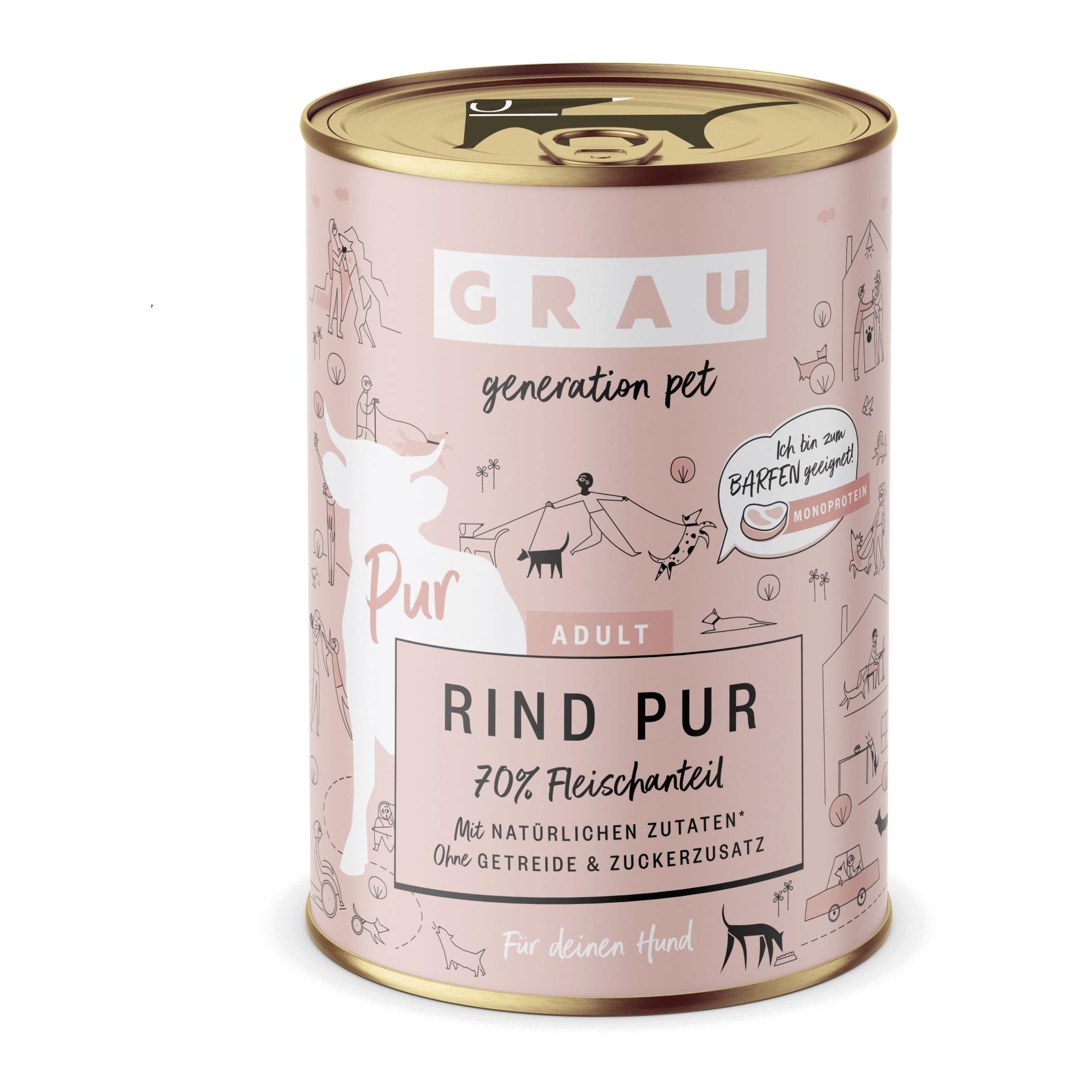 Grau - Generation Pet Nourriture humide Bœuf Pur