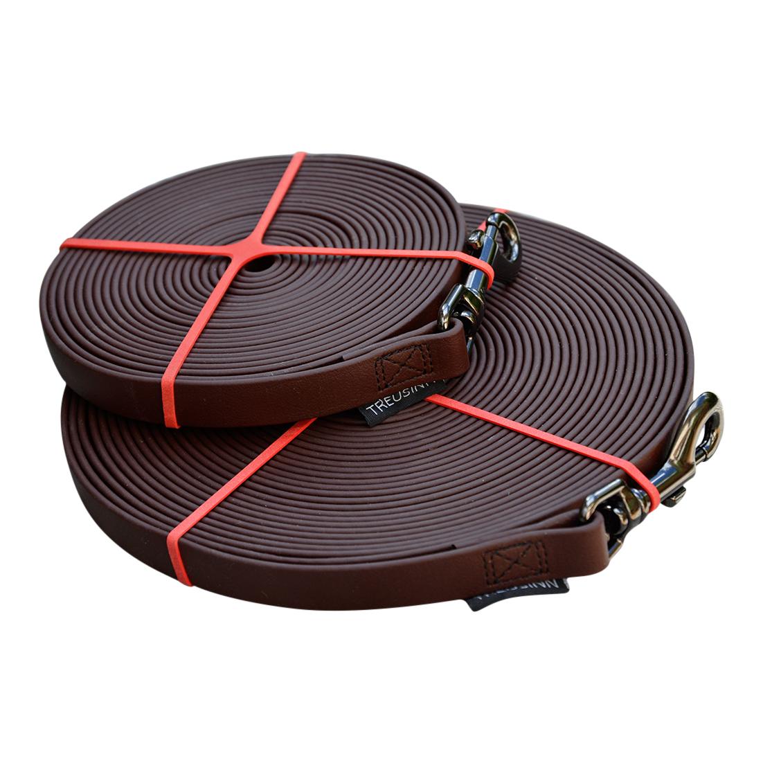 Laisse à pister Biothane STAY - brun chocolat Laisse à pister Biothane STAY - brun chocolat
