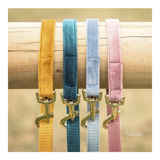 Hundeleine Velvet - light blue Hundeleine Velvet - light blue