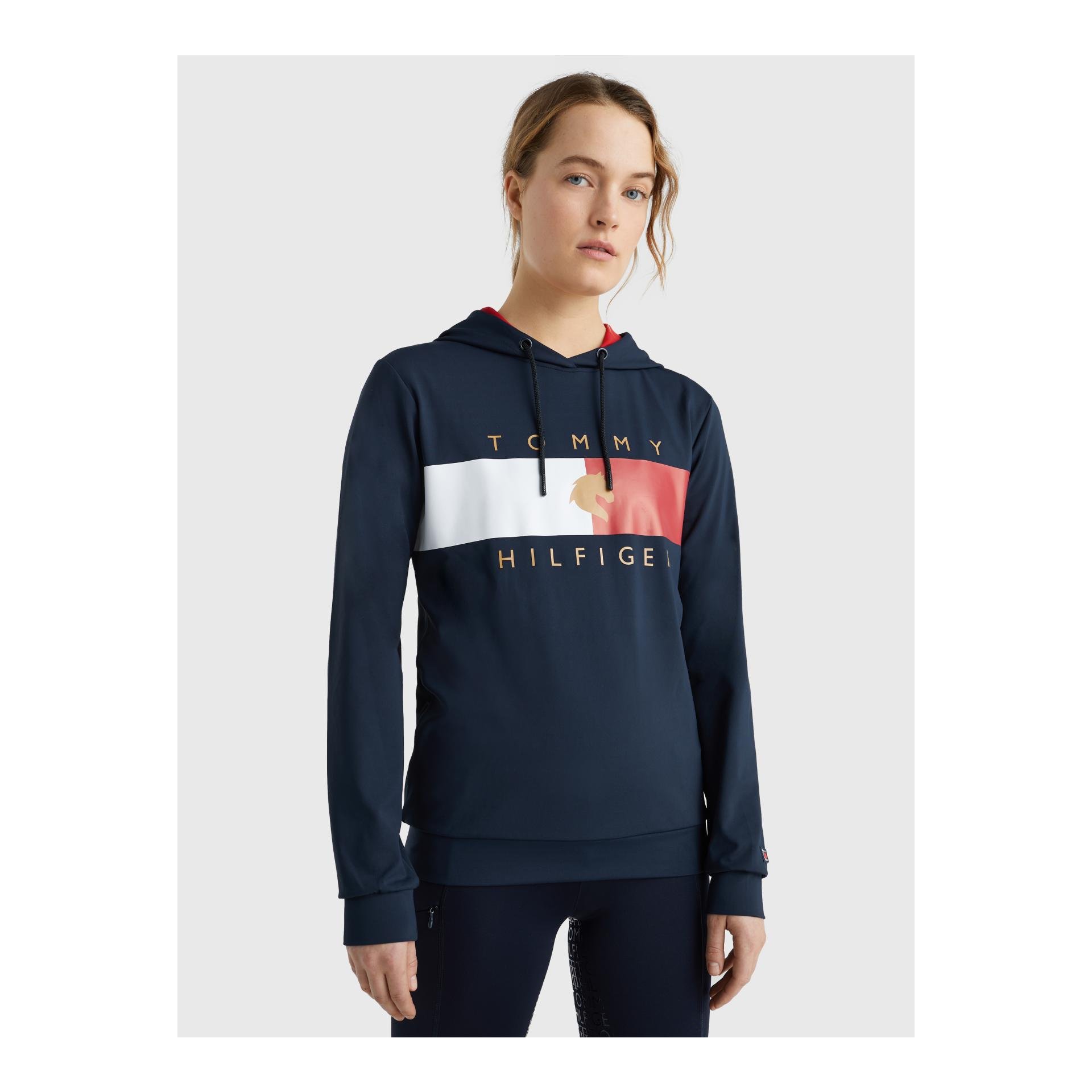 Sweat à capuche Tommy Flag Performance femme