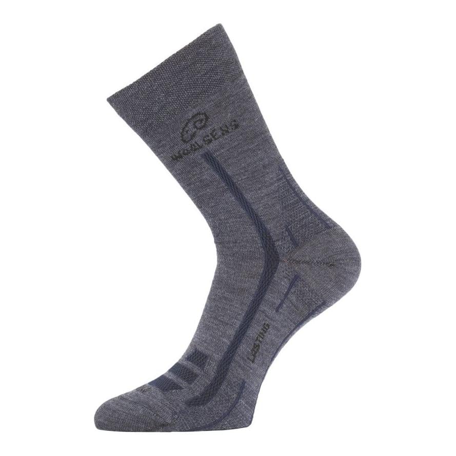 Chaussettes de randonnée été en mérinos WLS - gris pierre