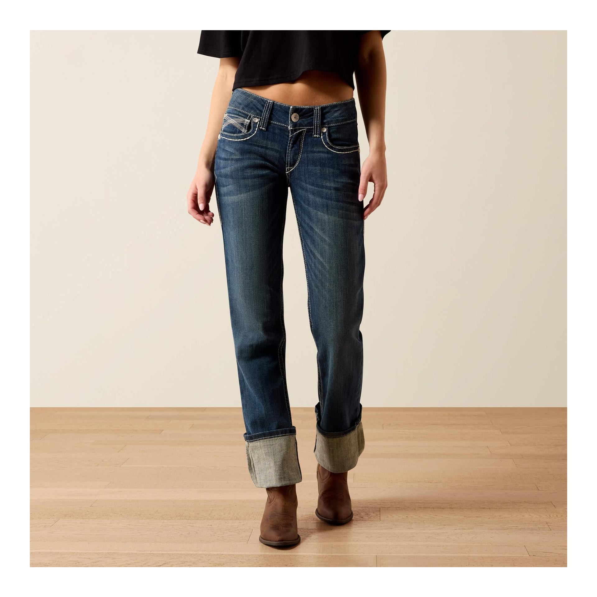 Jeans R.E.A.L. Mid Rise Stretch Ivy Stackable Straight Leg