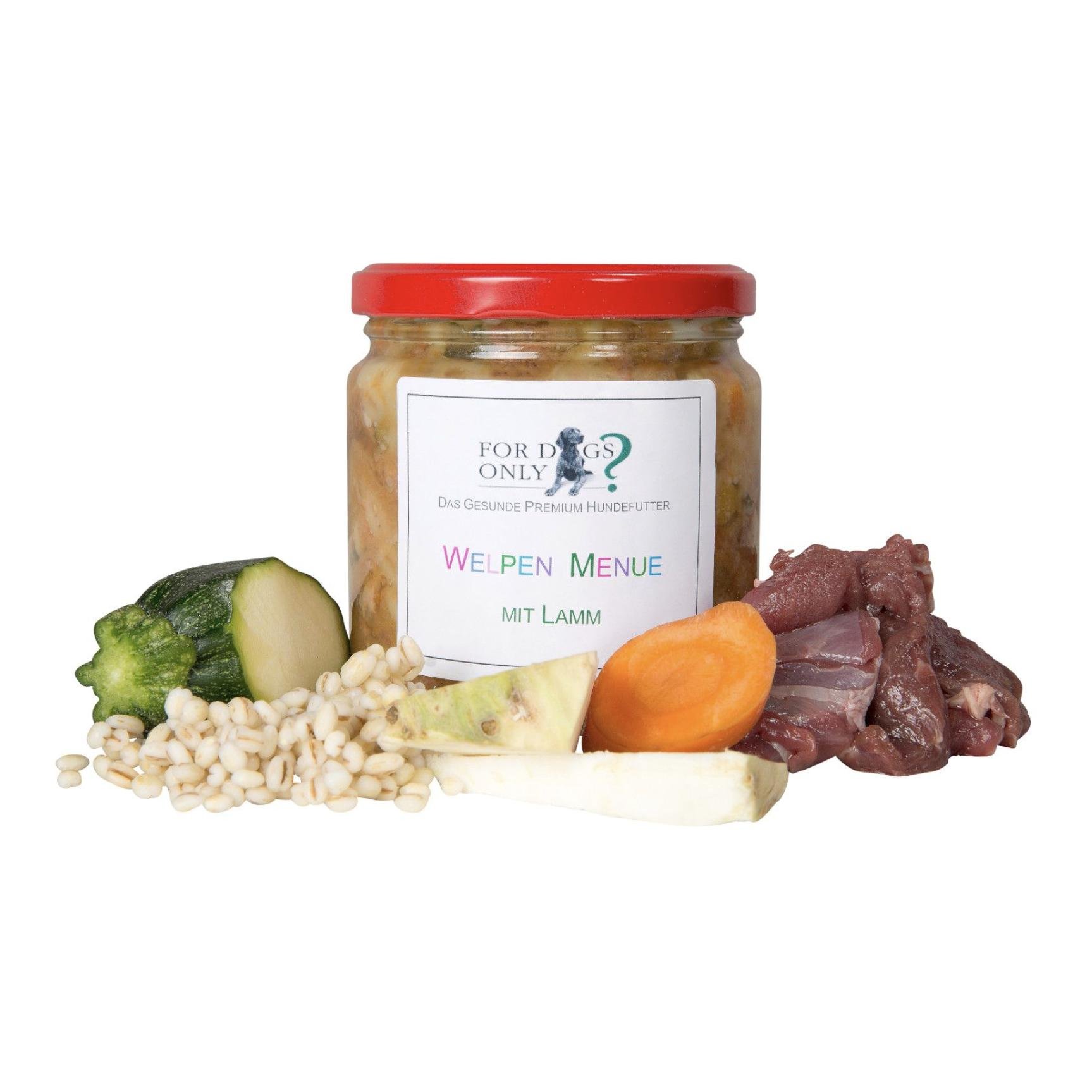 For Dogs Only? Premium Hundefutter Welpenmenue Gewicht: mit Lamm / 446g