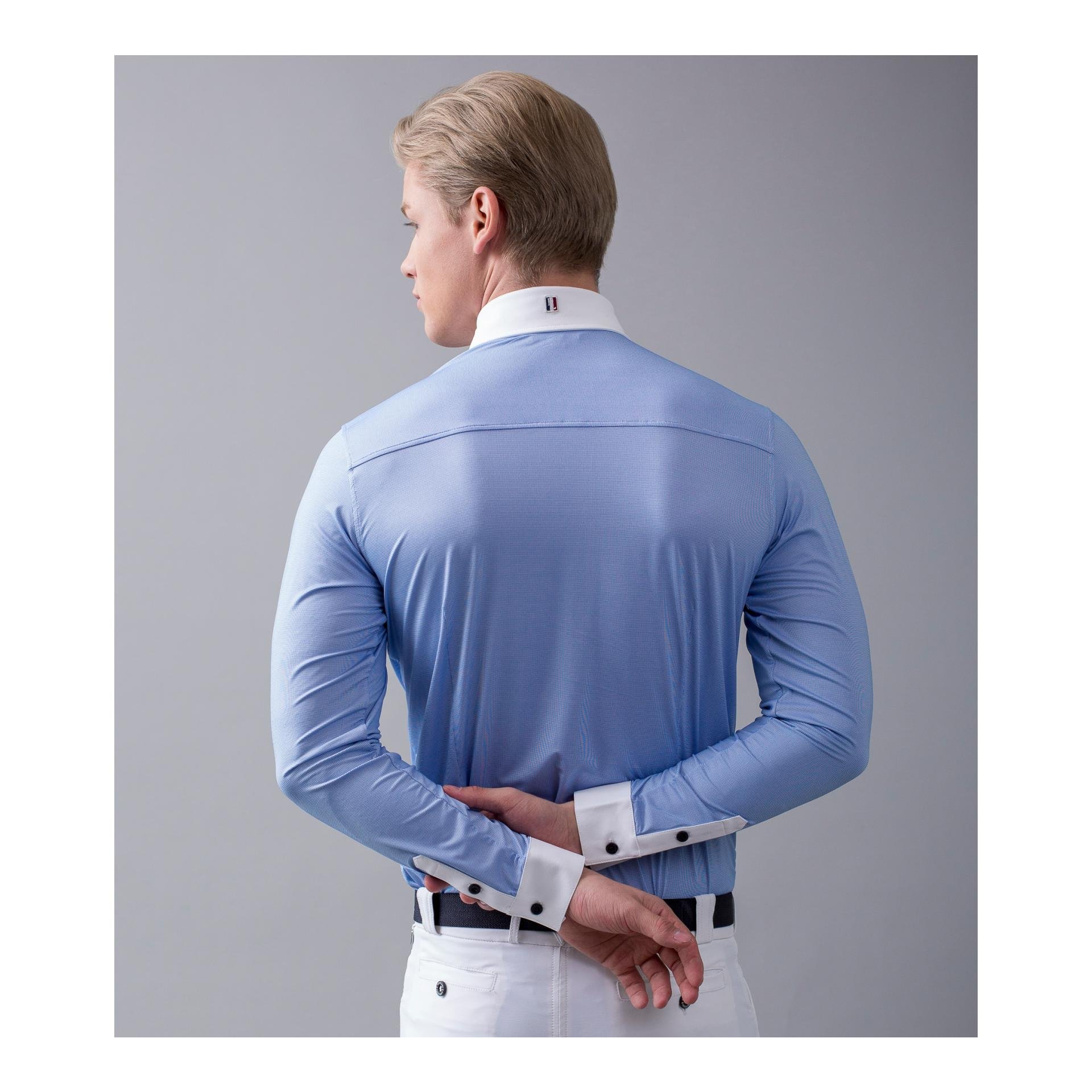 T-shirt à manches longue de concours KLOla pour hommes – bleu Fjord