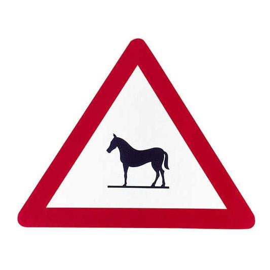 Signal - Tafel "Pferd" - rot/weiss