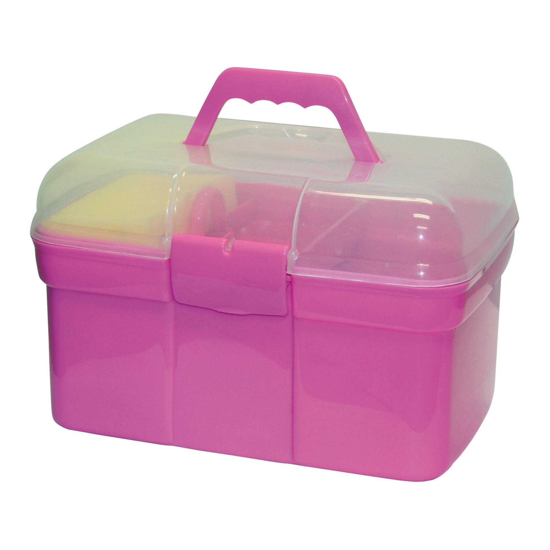 Kerbl Putzbox für Kinder befüllt 01 - Rosa -
