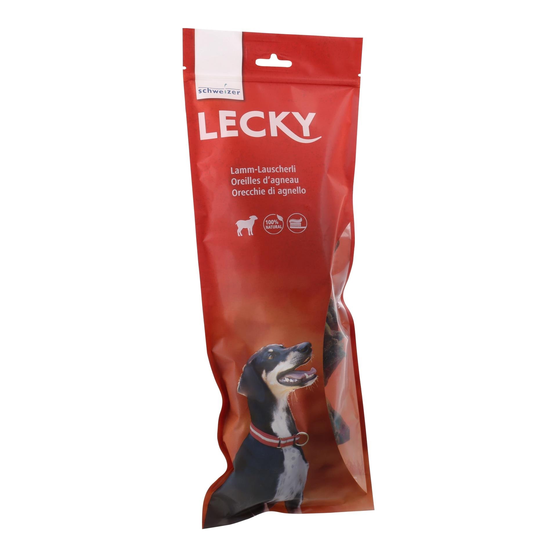 LECKY Lamm-Lauscherli Kauartikel Lammohren - Braun -  Grösse: 150 g