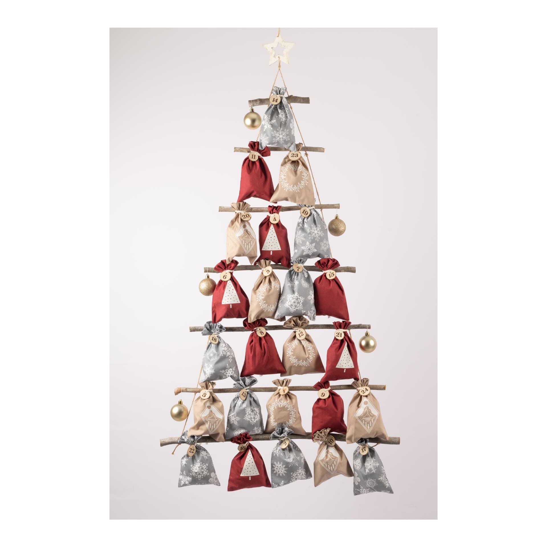 2er-Set Adventskalender Beutel Your Christmas mit Weihnachtsbaum-Leiter 2er-Set Adventskalender Beutel Your Christmas mit Weihnachtsbaum-Leiter