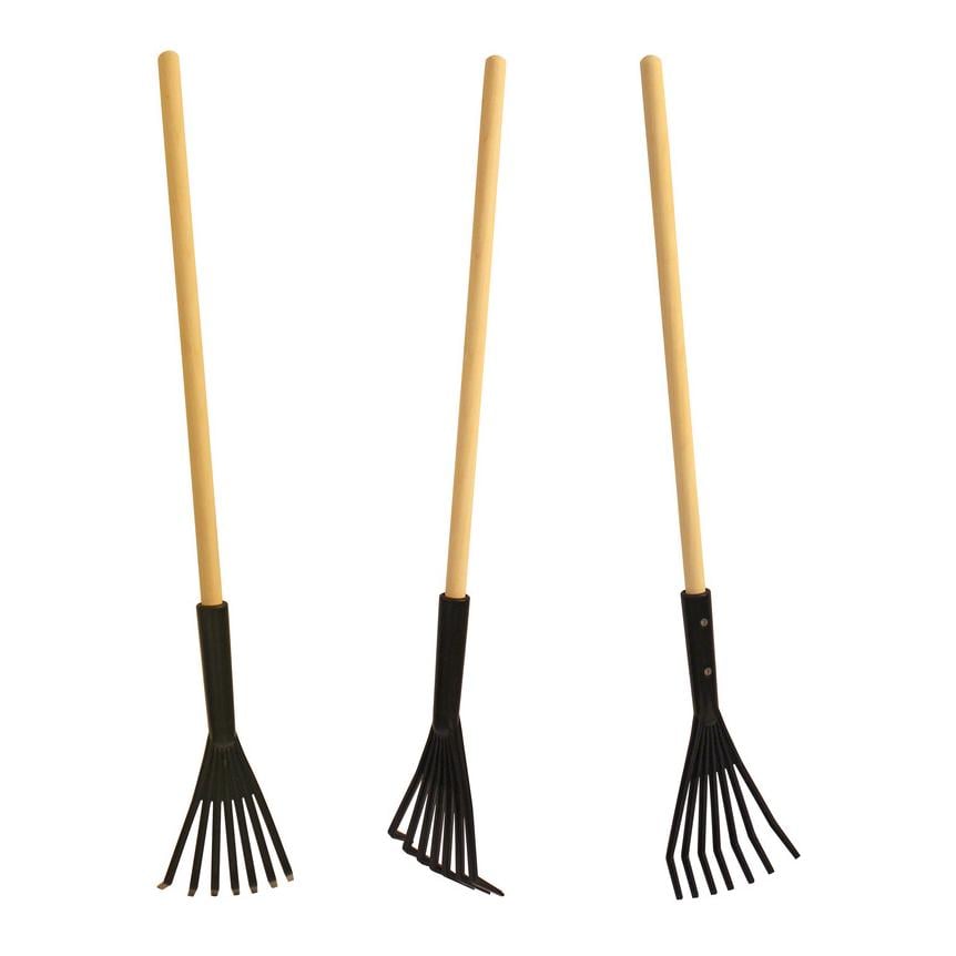 Mainer Mistboy-Rechen mit Holzstiel - Schwarz -