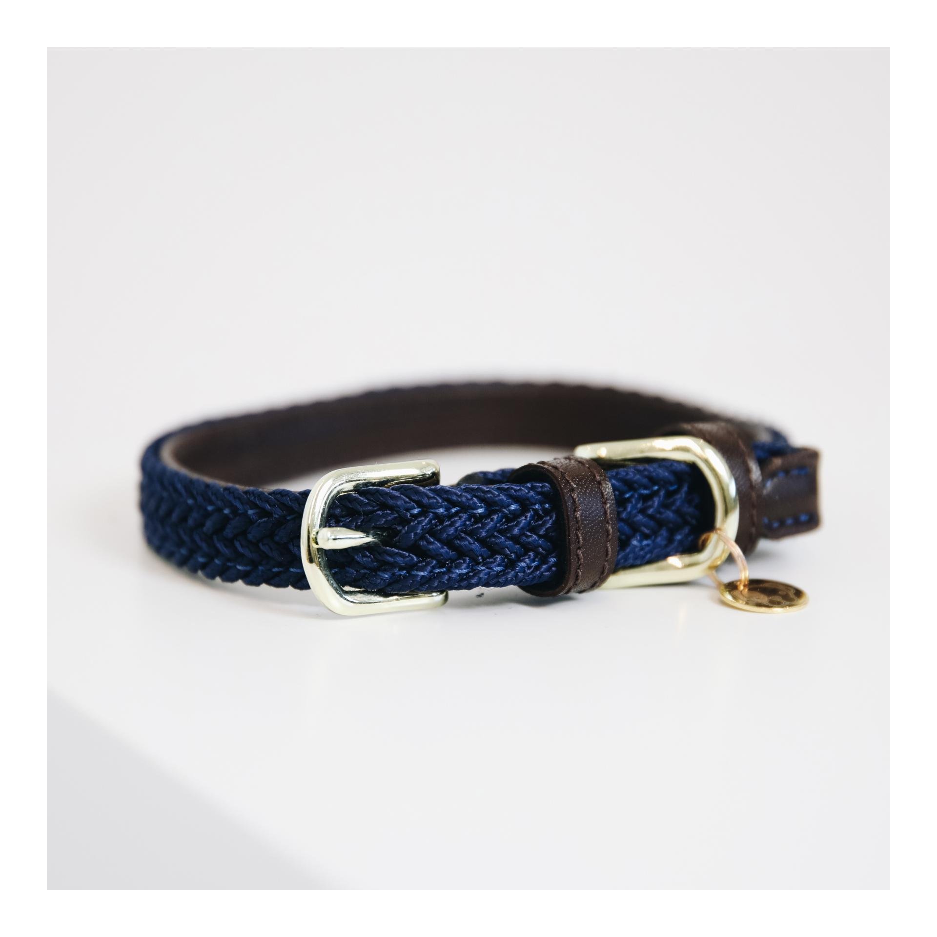 Hundehalsband Nylon geflochten - navy Hundehalsband Nylon geflochten - navy