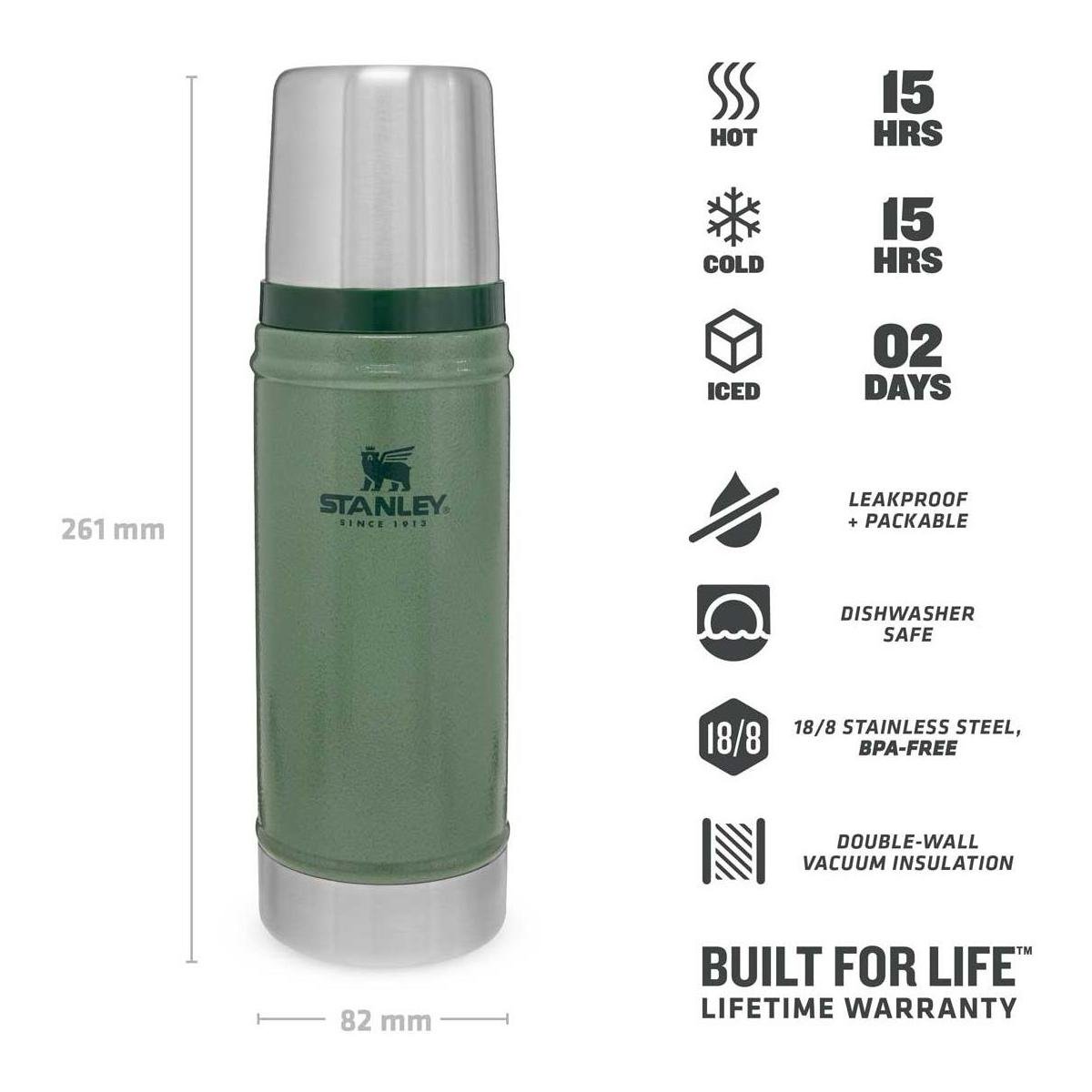 Classic Legendary Bottle 473 ml - Hammertone Green Classic Legendary Bottle 473 ml - Hammertone Green