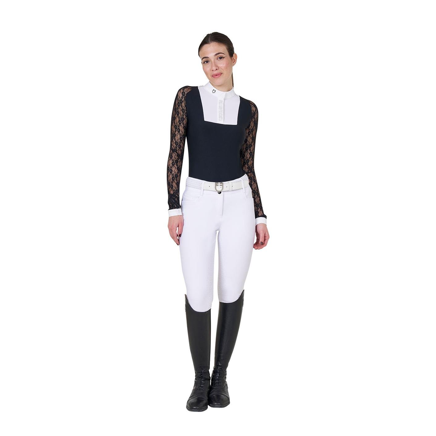 Turniershirt Spitze Langarm Damen