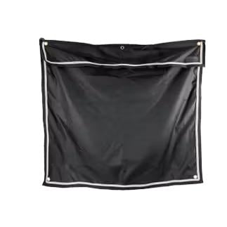 Kentucky Boxenwandvorhang wasserdicht classic kurz Taille: 135x125 cm, Couleur: Noir