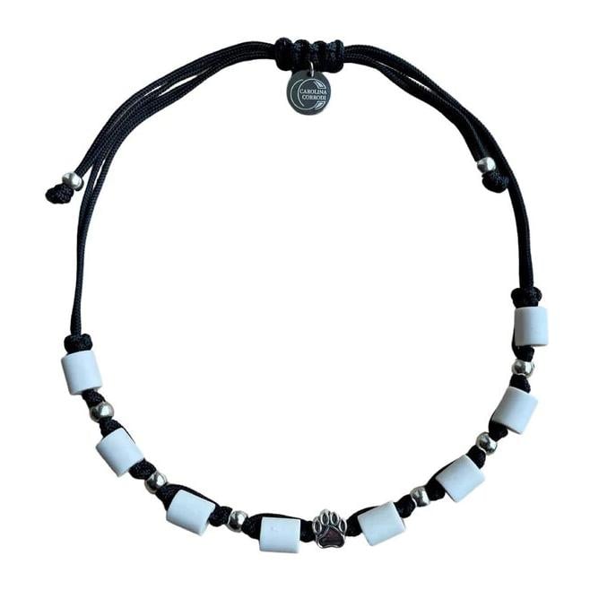 EM-Zeckenhalsband aus Tau mit EM Perlen EM-Zeckenhalsband aus Tau mit EM Perlen
