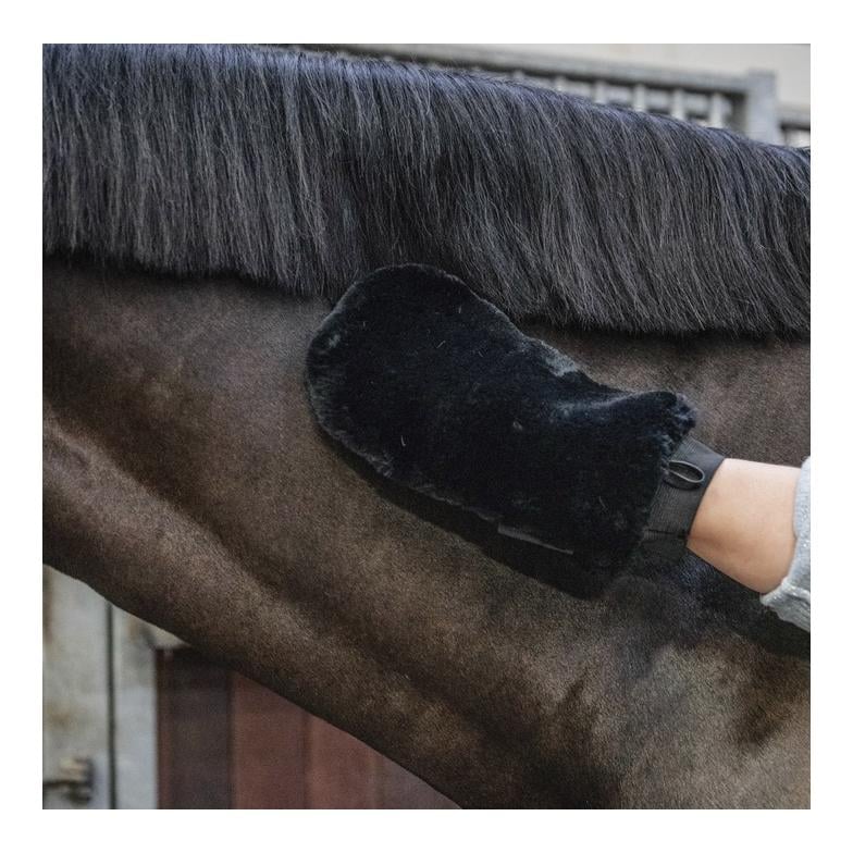 Fell Putzhandschuh - schwarz