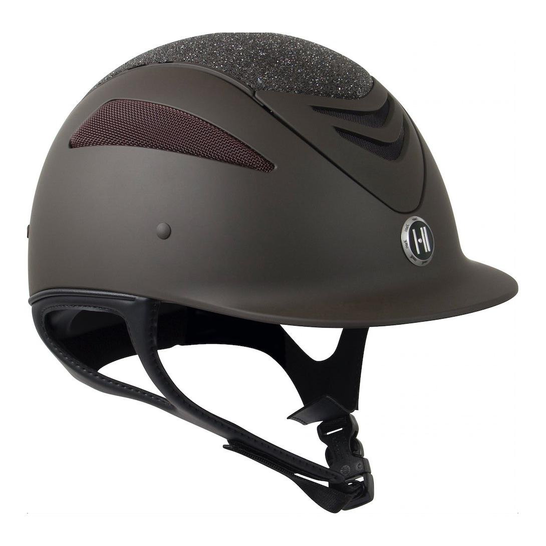 Casque d'équitation Defender Pro Paint Matt Glitter - marron