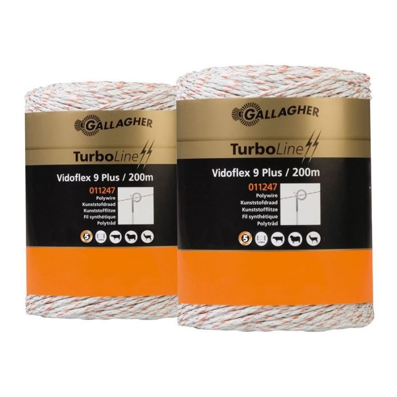 Gallagher Duopack Vidoflex 9 Turboline Plus - Weiss -