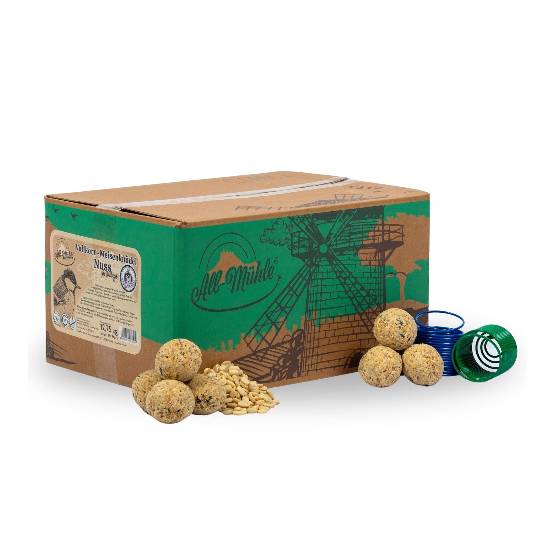 Meisenknödel aus der ALB-MÜHLE ohne Netz Vollkorn & Nuss + 2 Spender Meisenknödel aus der ALB-MÜHLE ohne Netz Vollkorn & Nuss + 2 Spender