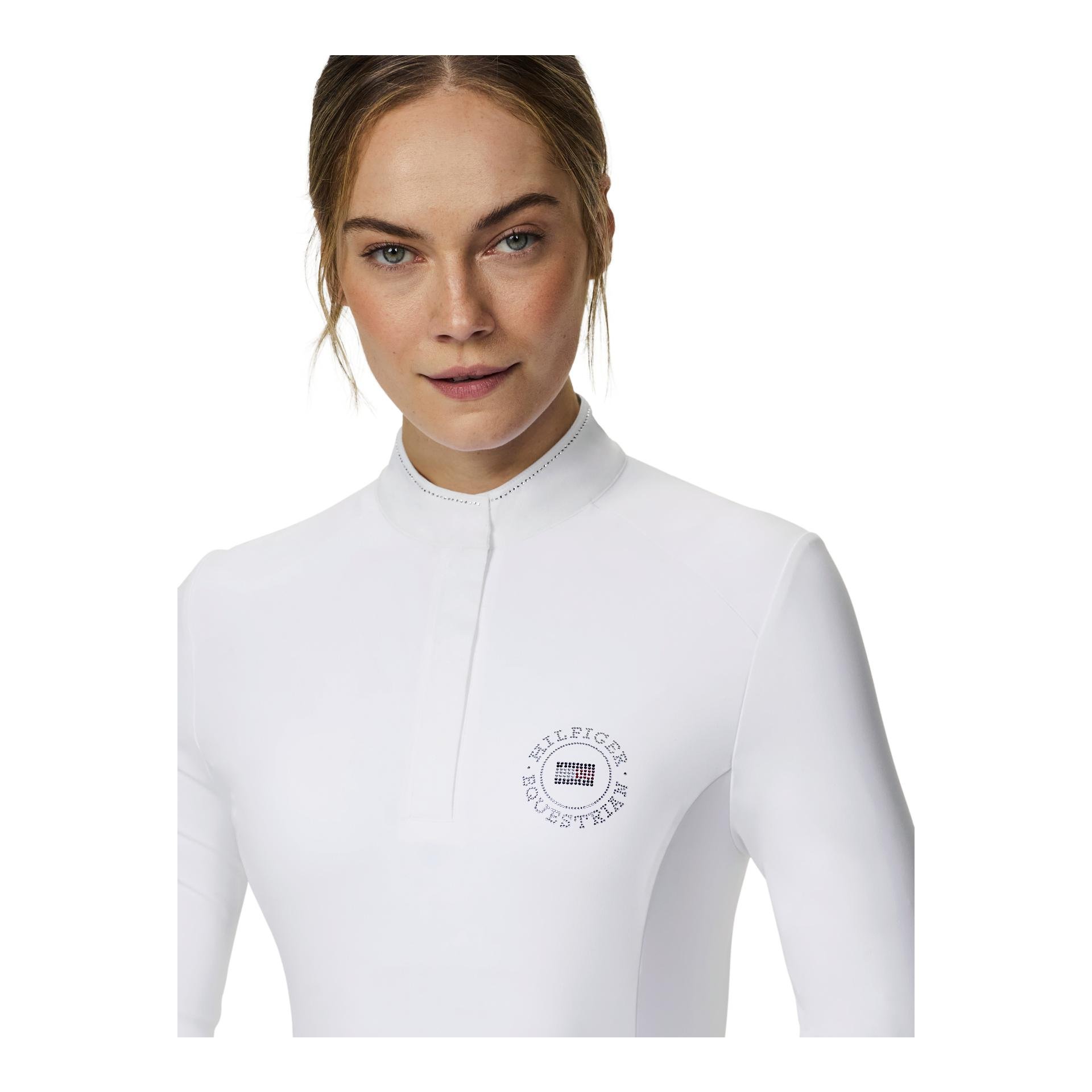 Turniershirt Taylor Langarm Strass Damen