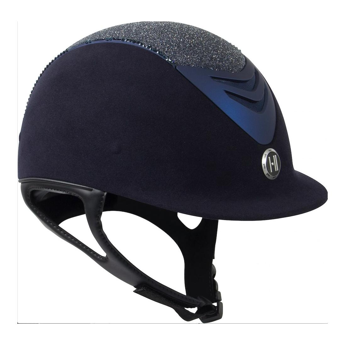 Casque d'équitation Defender Elegance Chamude Swarovski Glitter – bleu