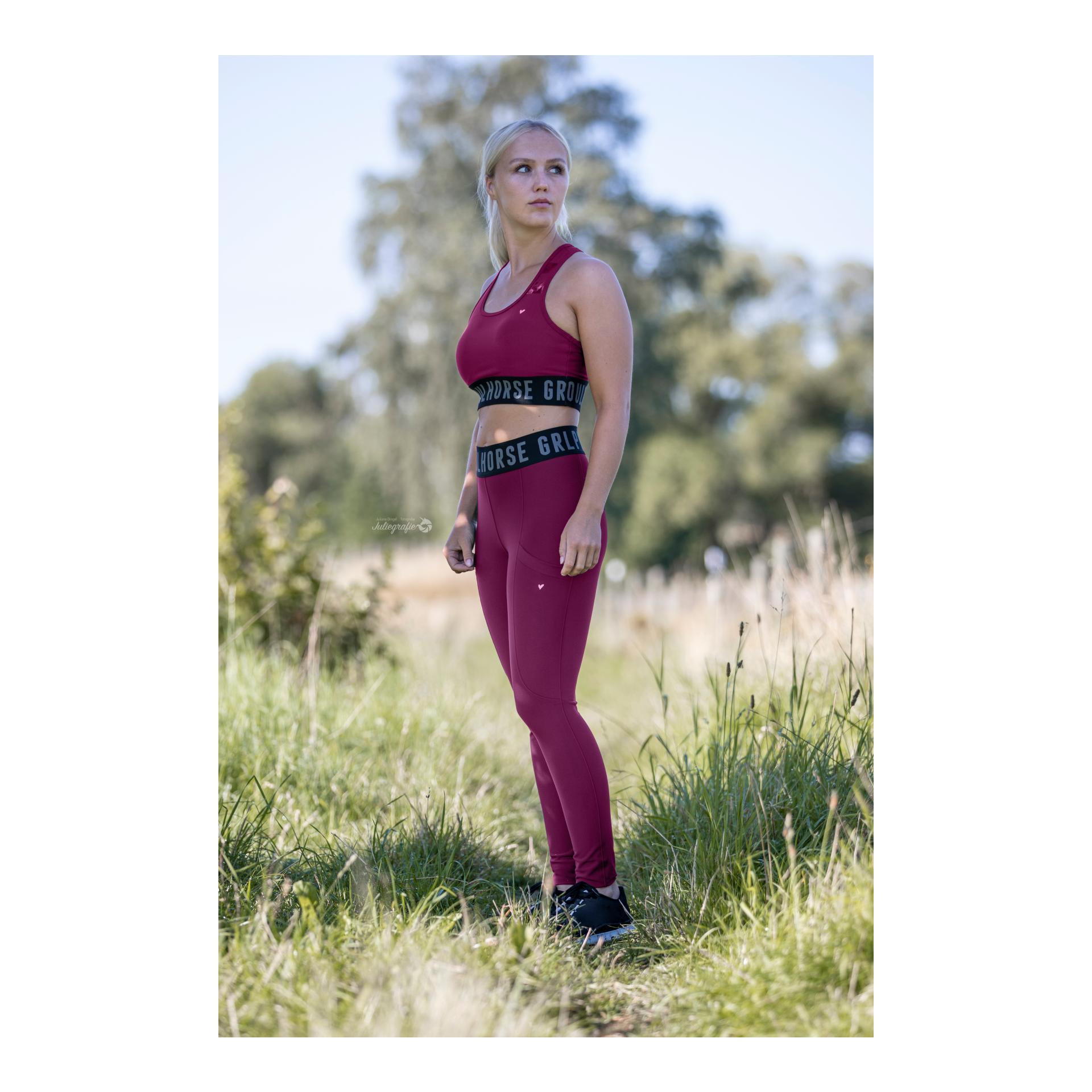 Soulhorse Sport Leggings "GRLPWR"  2.0 Couleur: Aubergine, Taille: M