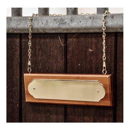 Grooming Deluxe Namensschild Gold - braun